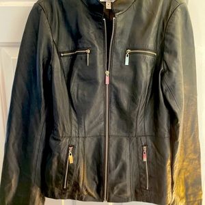 Cache Leather Jacket Laced back size Med